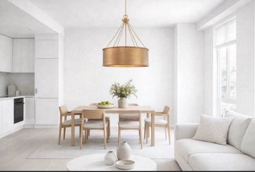 Gold Drum Pendant Chandelier