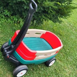 Kids pulling wagon card  ( garden cart moving wagon)