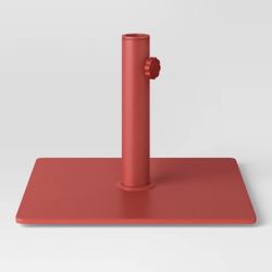 25 LBS  Steel Square Outdoor Patio Market Umbrella Bases Red
