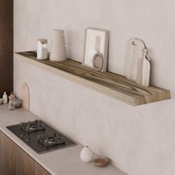 60 inch Walnut Floating Shelf with Invisible Bracket