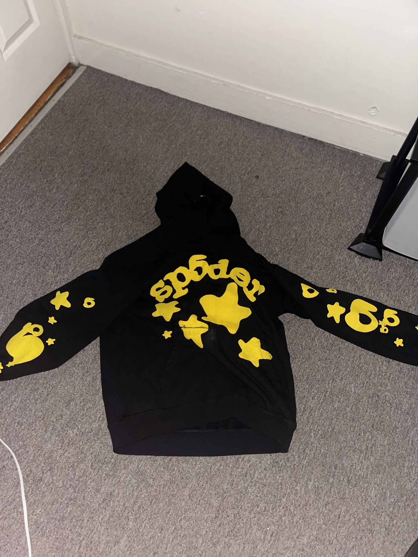Sp5der Hoodie  ‘Onyx/Yellow’ 