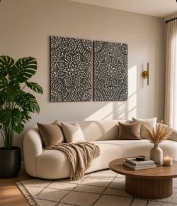 PAIR OF LARGE DECORATIVE WALL PANELS – $50 EACH / $90 BOTH