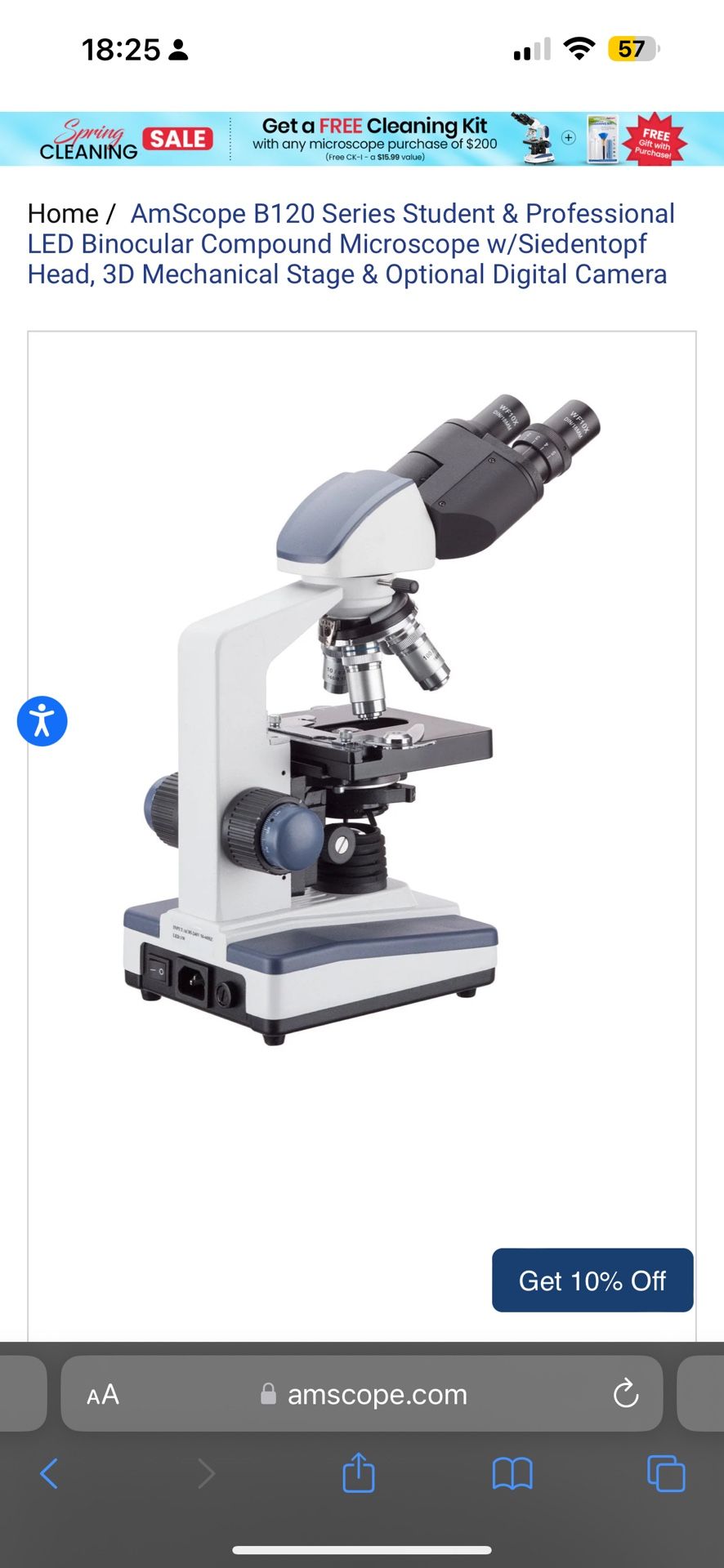 Model SME-F8BH Binocular Microscope Brand New