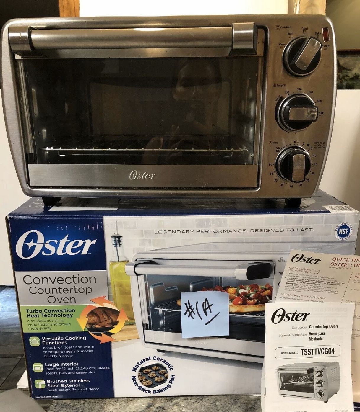 Oster 6-Slice Turbo Convection Countertop Oven Brushed Stainless TSSTTVCG04