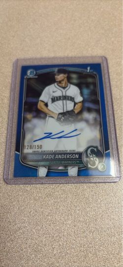 2025 Bowman Draft Kade Anderson Auto 1st Blue Refractor SP #136/150!