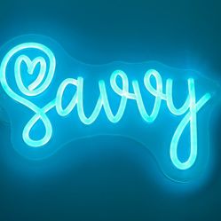 Acrylic Light Up Savvy /Sign 