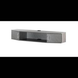 $50, FITUEYES Wall Mounted Media Console, Floating TV Stand Storage Cabinet, Stone Gray (Walmart At $95)  