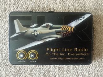Vintage Flight Line Radio P-51 Mustang Pocket FM Scan Radio Aviation Promo
