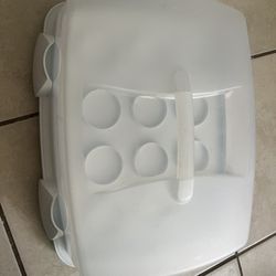 WILTON 3-IN-1 CAKE CUPCAKE MINI CUPCAKE CADDY  like new