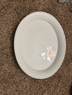 White Oval Ceramic Serving Platter