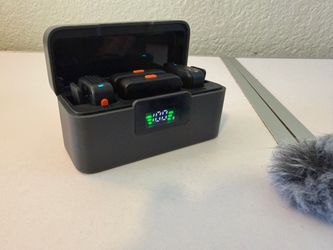 Wireless Lavalier Microphone System with Charging Case