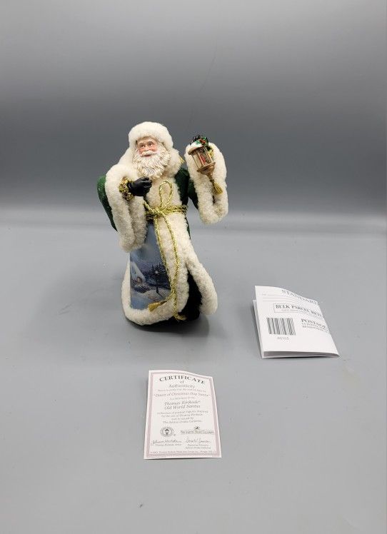 8" Figurine Thomas Kinkade Old World Santa Claus "Dawn Of Christmas Day"