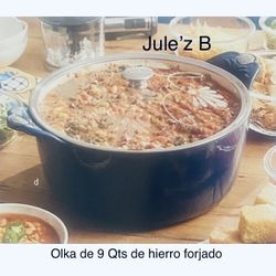 Princess House. Olla De 9 Qts De Hierro Forjado Nueva En Su Caja 