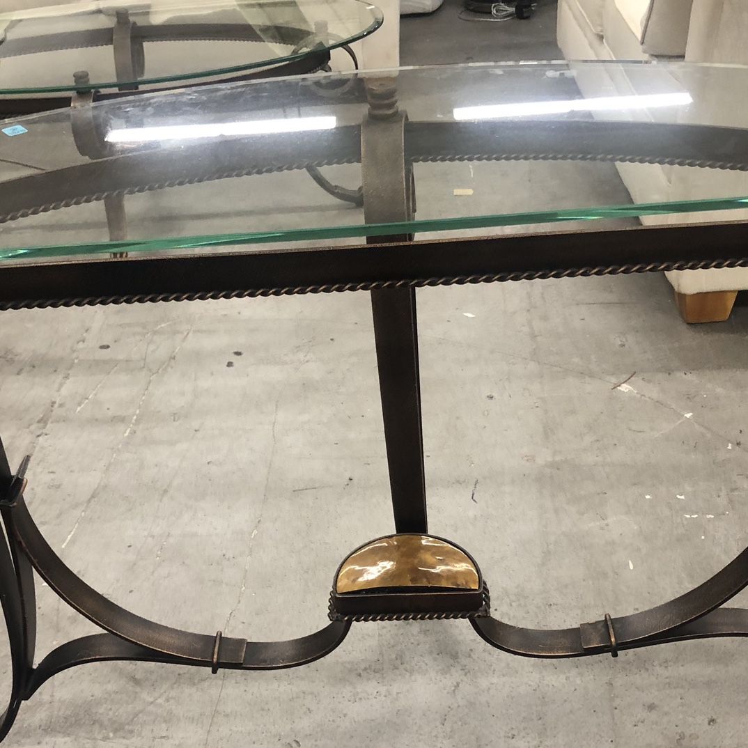 Beautiful Glass Top Entry Table