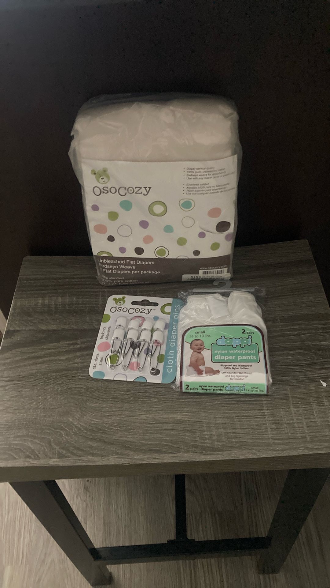 Six flat diapers, pure cotton cloth, diaper pens, nylon waterproof, diaper pants