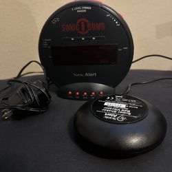 Sonic Bomb Extra Loud Dual Alarm Clock W/ Super Shaker Bed Vibrator