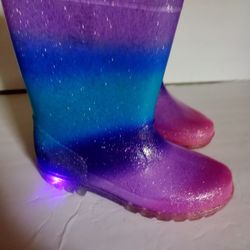Girls Rain Boots Size 2 light Up Rain boots