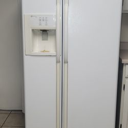 White Side by Side Maytag Plus Refrigerator