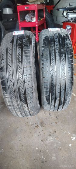 PAIR OF 205/65/16 WHEELS AND TIRES MOUNTED AND BALANCED