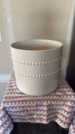 Large White Ceramic Planter Pot