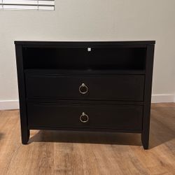 Two black /Two Drawer Night Stands 