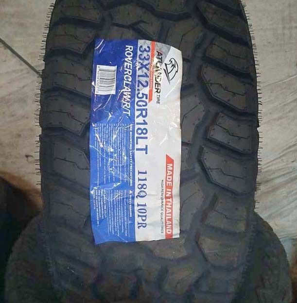 4 New Tires  33/12.50/18 Atlander RT Tires