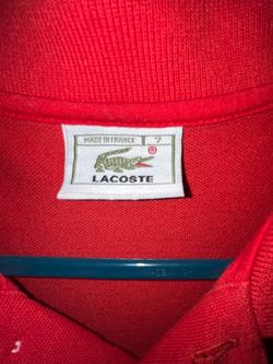 Lacoste Red Polo Shirt Size 7