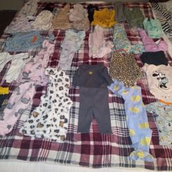 A Bundle Of   0 To 3  Months Baby Clothes