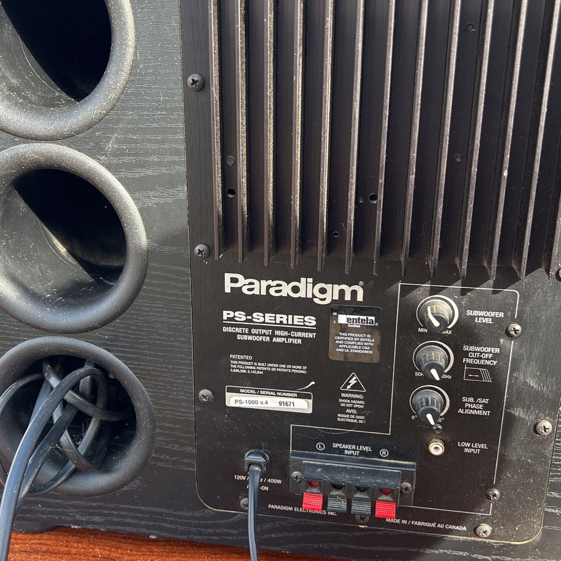 Paradigm Ps Series SPSSeries Subwoofer Amplifier for Sale in Pumpkin