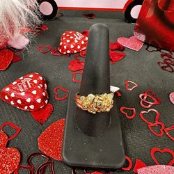 14k Diamond Gold Nugget Ring