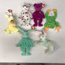 6 Beanie Baby Original