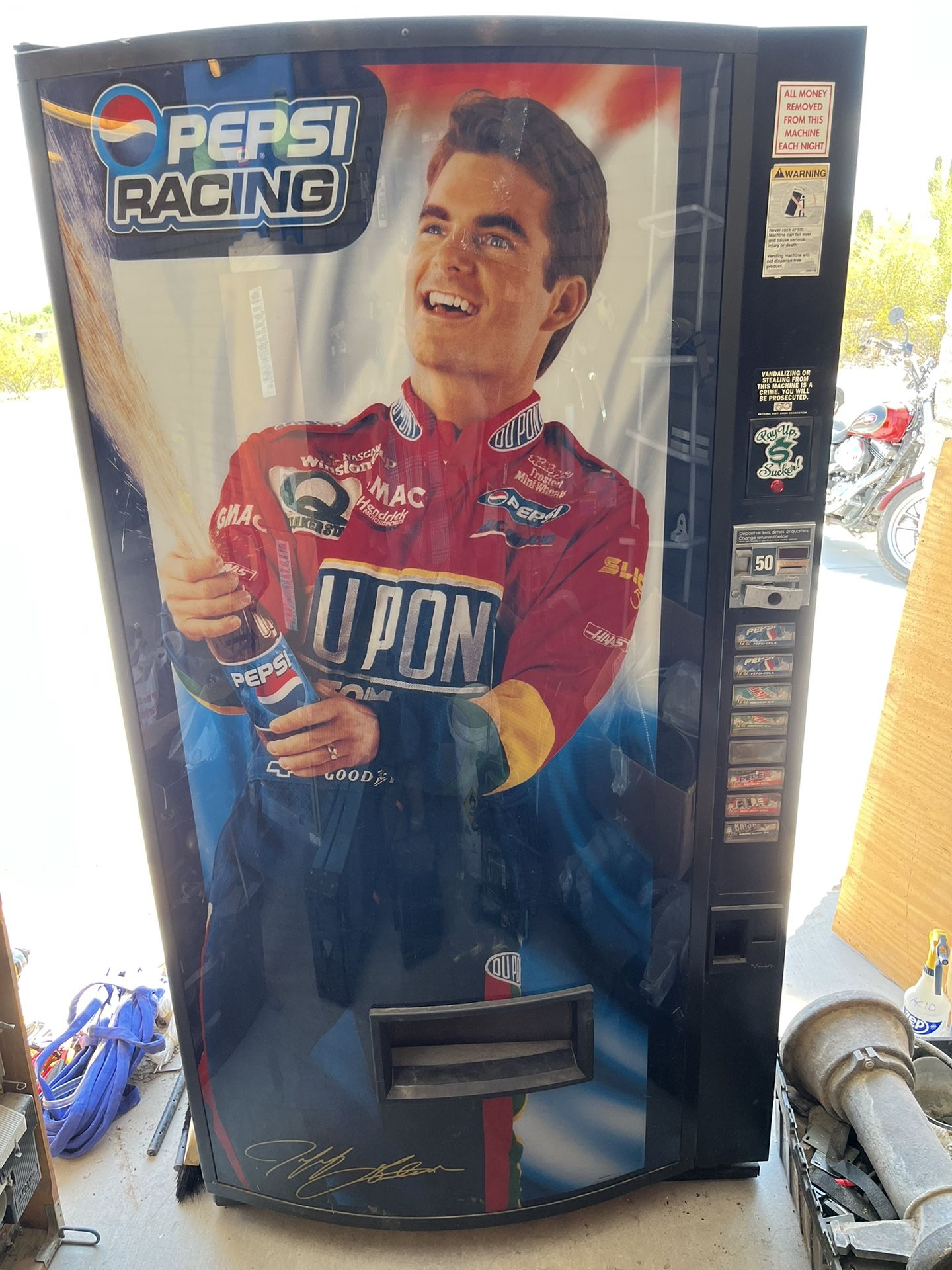 Jeff Gordon Full Size Pepsi Vending Machine