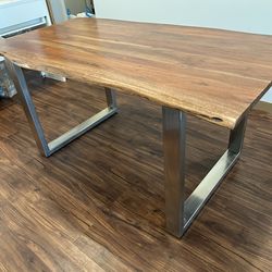 Live edge modern dining table