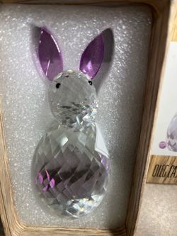 NEW Oleg Cassini Crystal w/Lavendar Ears & Tail