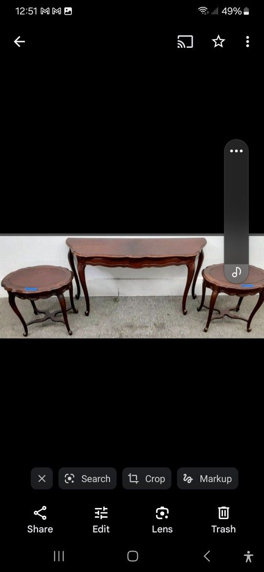 Cherry Sofa Table / Matching End Tables/Nightstand