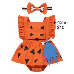 Caveman Baby Costume 6-12 Months Halloween / Disfraz de Cavernicola Bebe