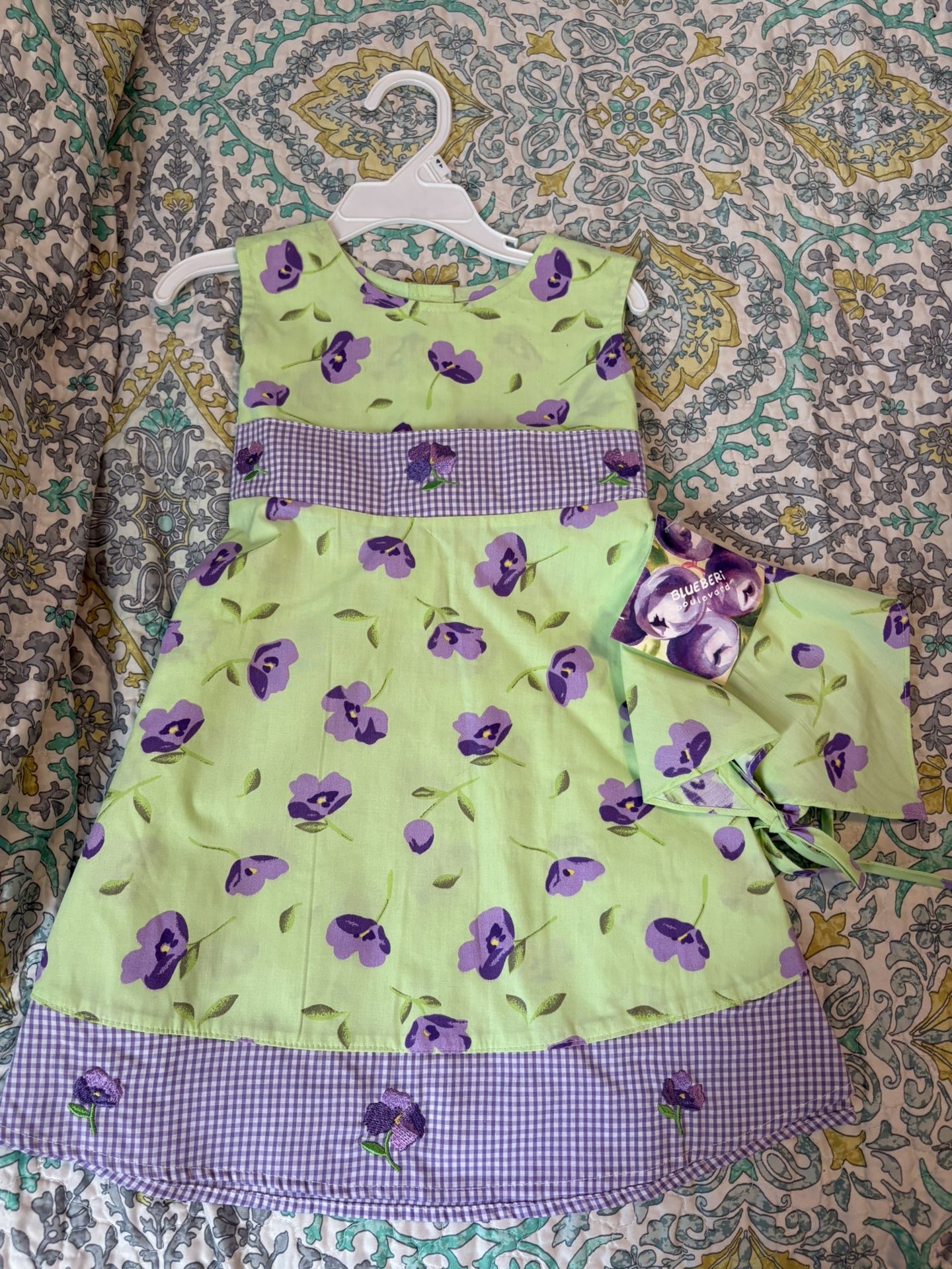 Brand New Girls Purple & Green Dress - size 4T - clothes - kids gift Christmas - Simi valley