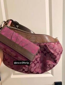 Rare Coach Y2K Purple Soho shoulder bag + wallet