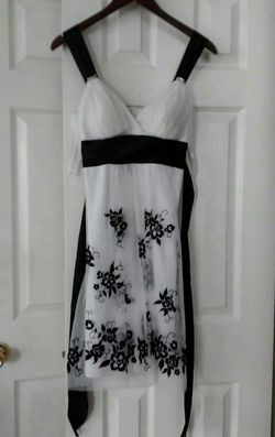 Black and white cocktail dress