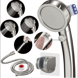 High Pressure Shower Head with Pause Button, 3 Spray Modes Sho er Head for RV Camper, Water Saving On Off Shower, Handheld Shower Head with Hose