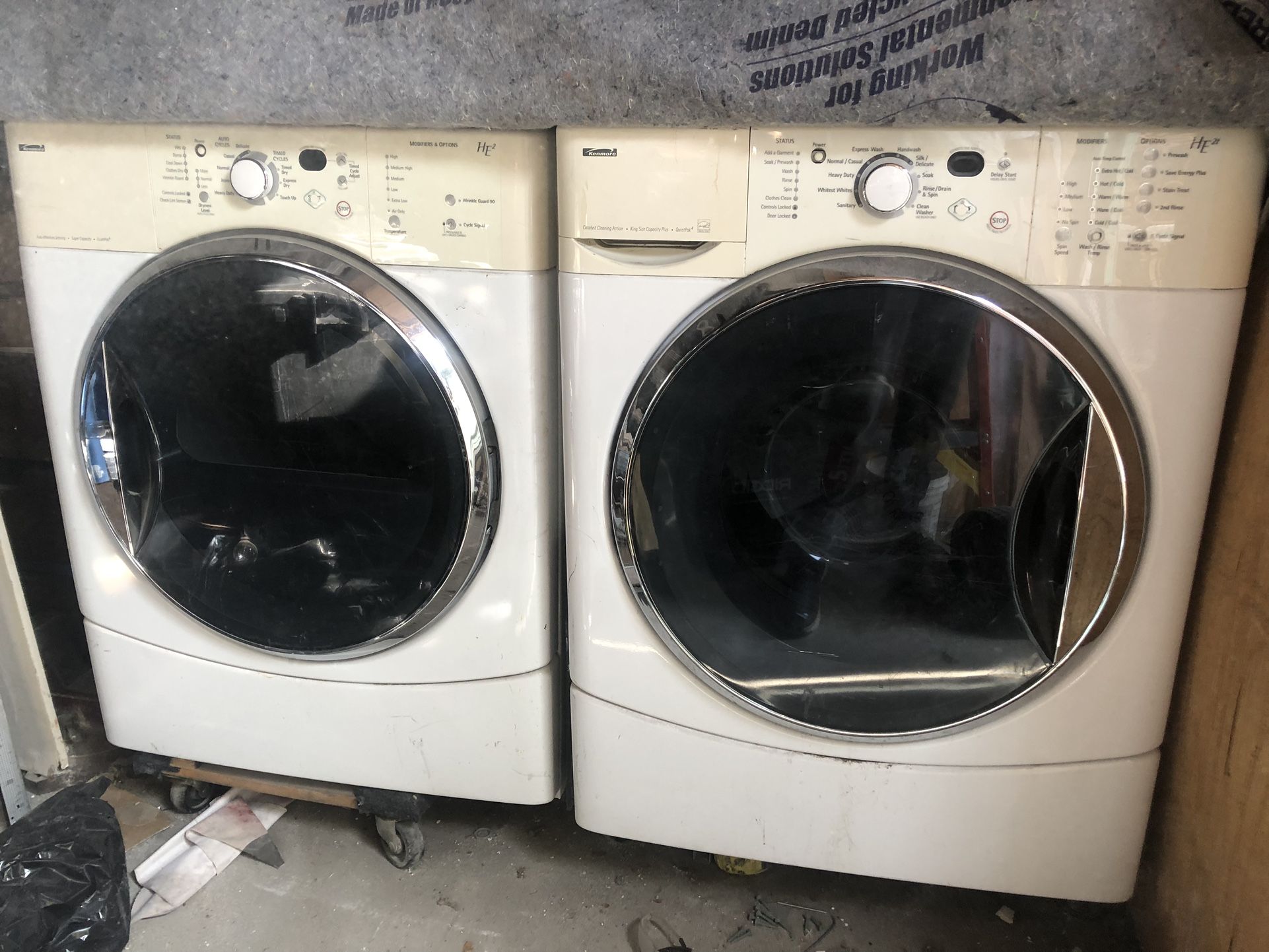 Kenmore Washer & Dryer Front Loaders