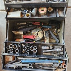 Tool box plus miscellaneous tools