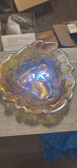 Vintage Indiana Marigold glass dish