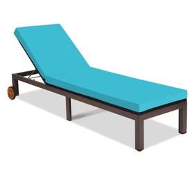 Patio Rattan Lounge Chair Chaise Recliner