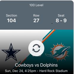 Miami Dolphins Vs. Dallas Cowboys 