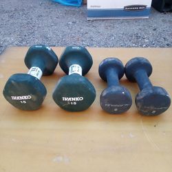 Weights Set of 15 Pounds and Set of 8 Pounds