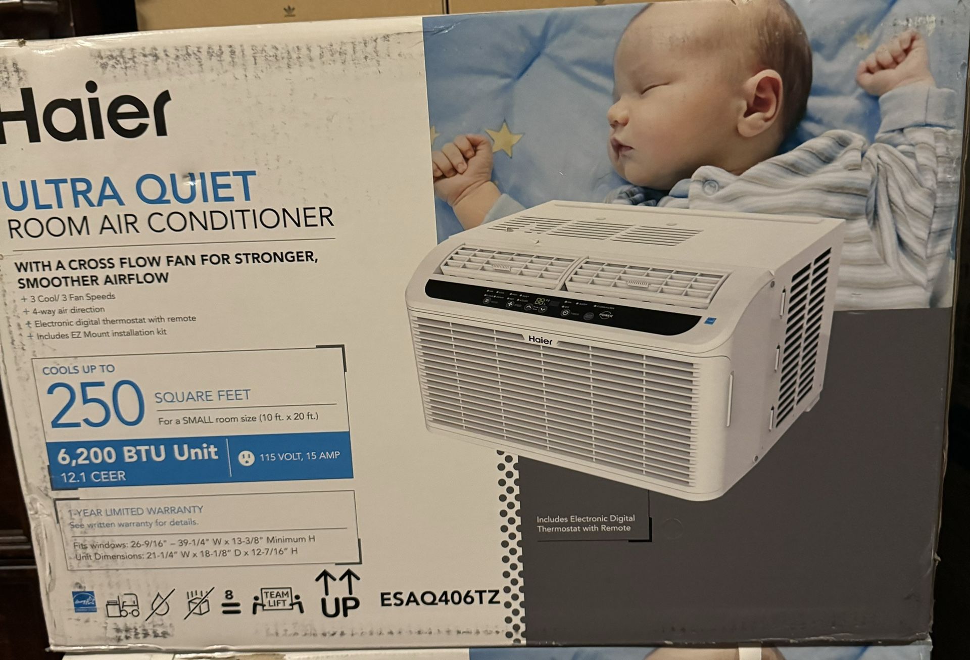 New Window Air Conditioner 6200 Btu