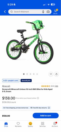 Minecraft kids bike