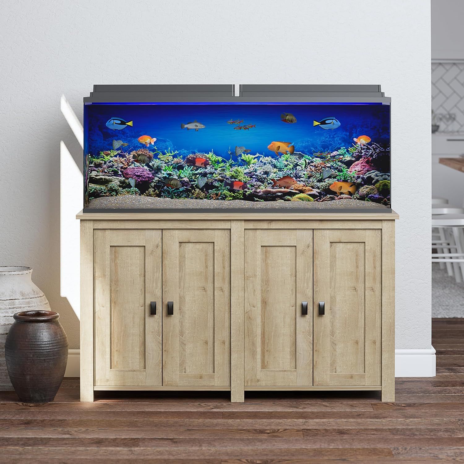 Ollie & Hutch Farmington 55 Gallon Aquarium or Terrarium Stand, Natural Visit the Ollie & Hutch Store