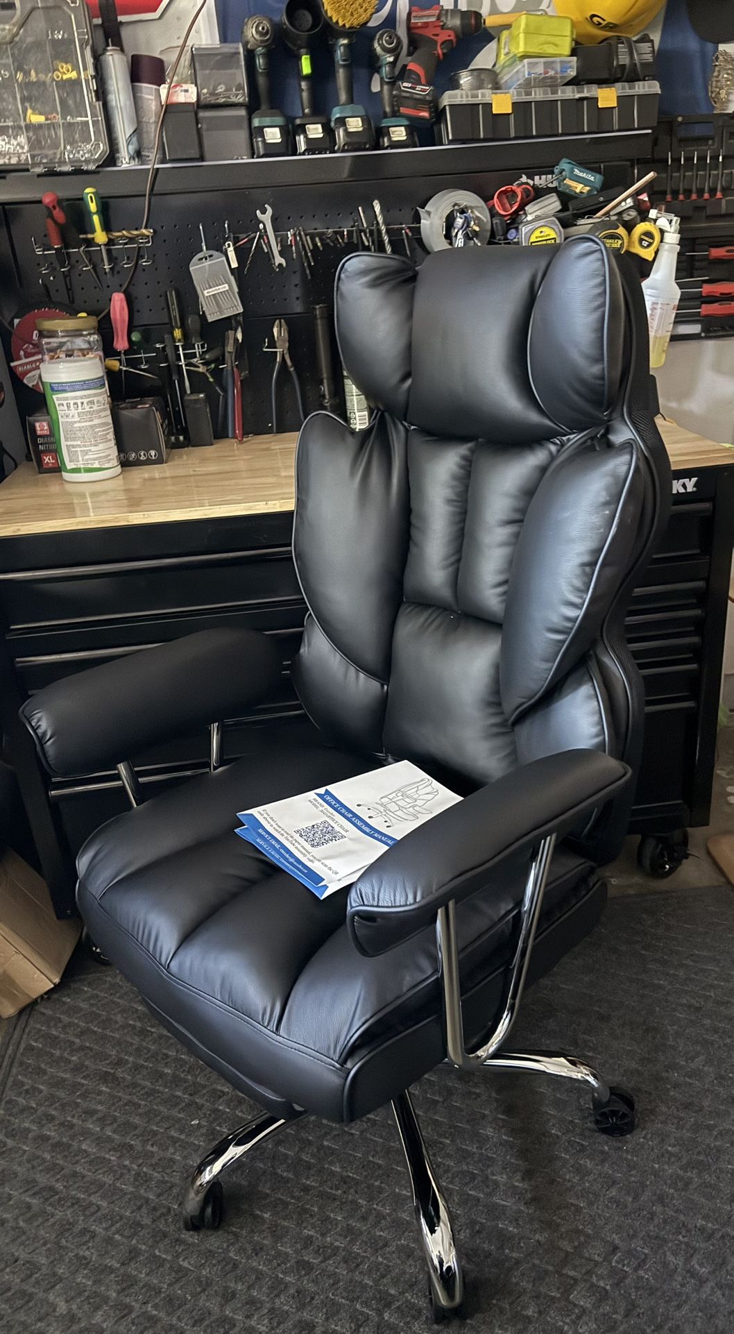 Office Chair with Lumbar Support & Leg Rest